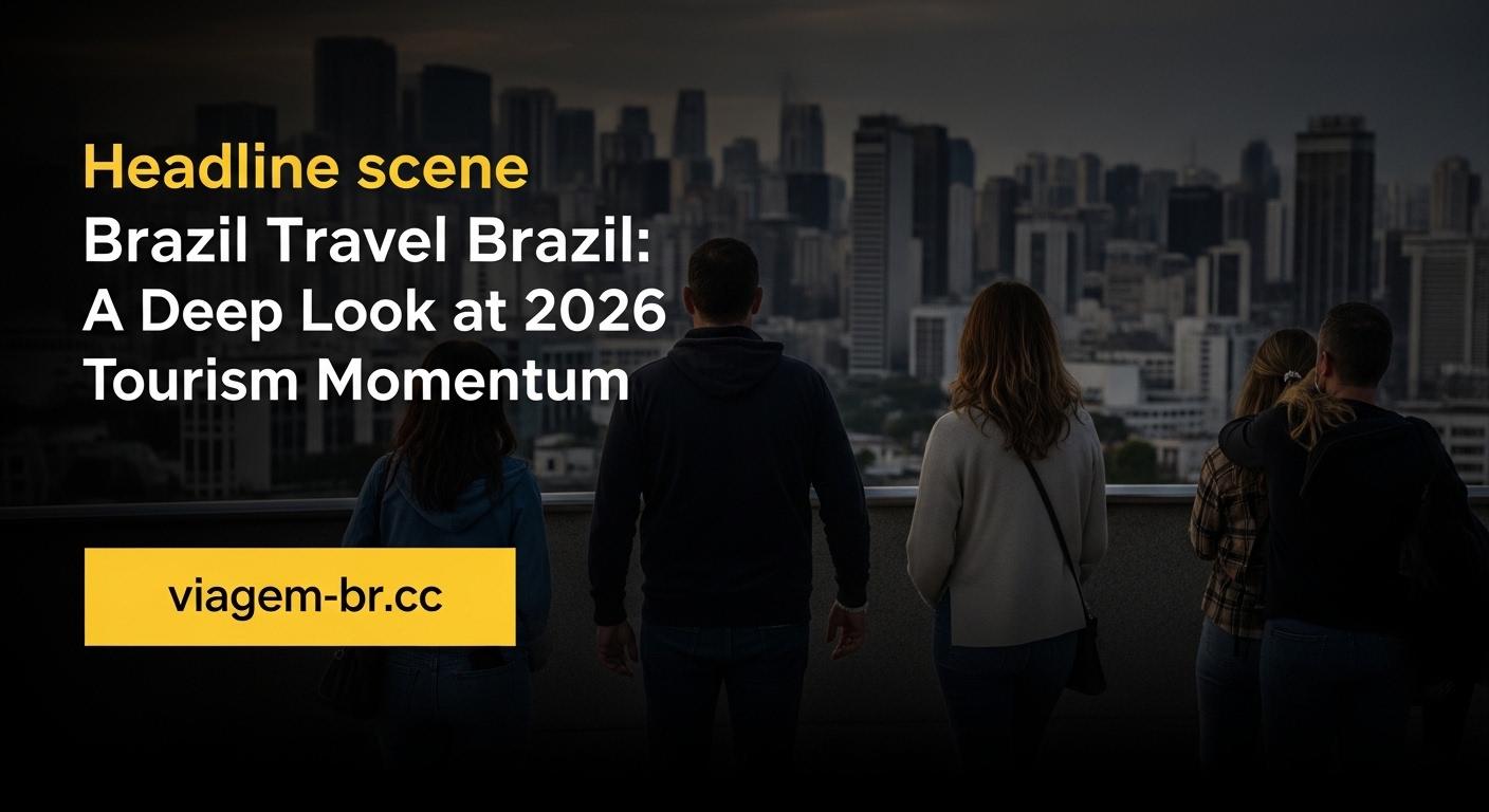 Brazil travel scene showing diverse travelers exploring iconic destinations and city life.
