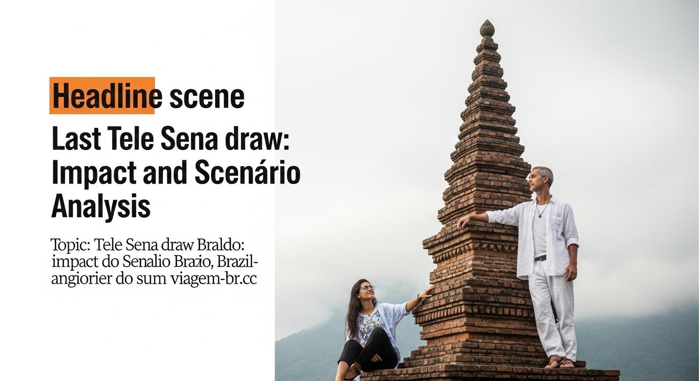 Viajante brasileiro analisando bilhetes de Tele Sena e um mapa, com destino de praia ao fundo.