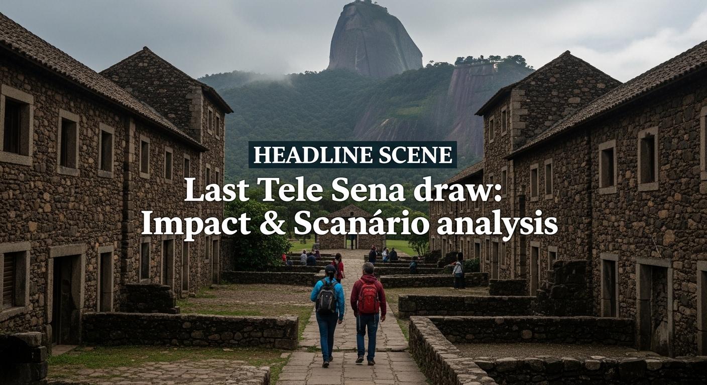 Viajante brasileiro analisando bilhetes de Tele Sena e um mapa, com destino de praia ao fundo.